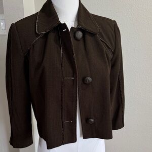 Harve Benard Retro Short Chocolate Blazer Size 6